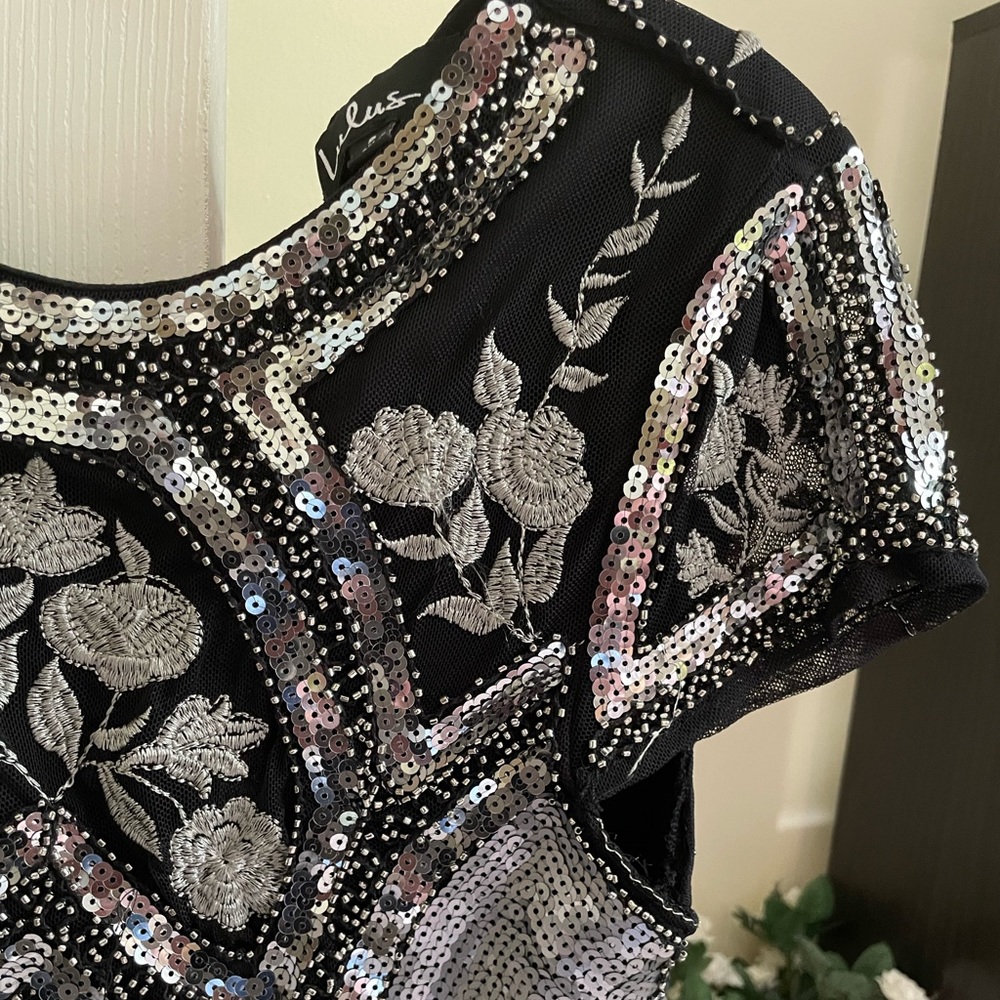 Lulu’s Black & Silver Sequin Mini Dress